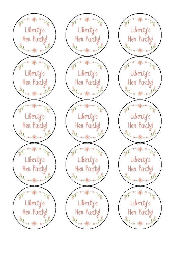 Hen Party Cupcake Toppers - Design 2
