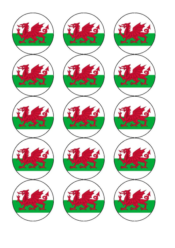 Wales Edible Cake & Cupcake Toppers