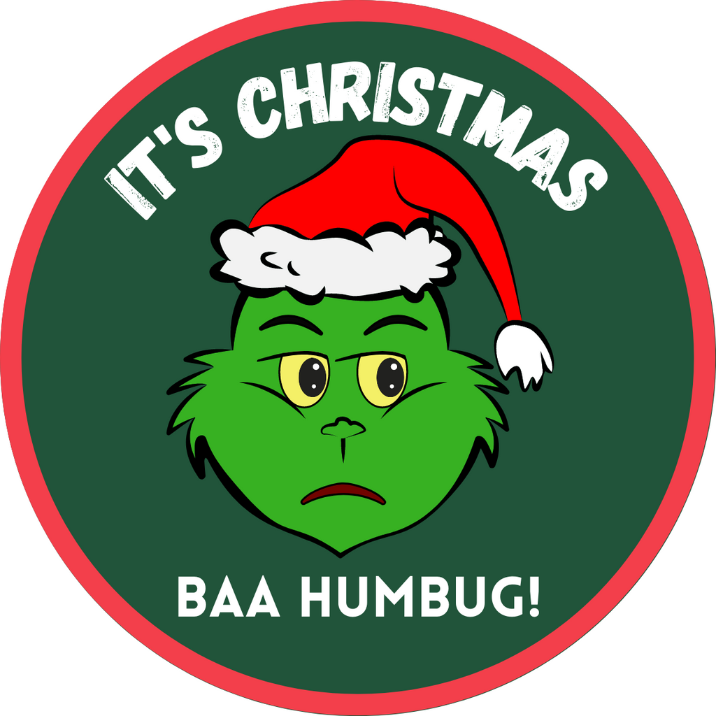 Baa Humbug Christmas!  - cake and cupcake toppers