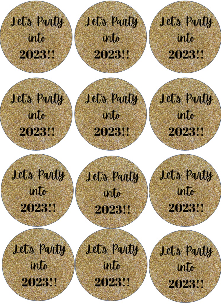 NEW YEAR 2023 Edible Drink Toppers - DESIGN 4