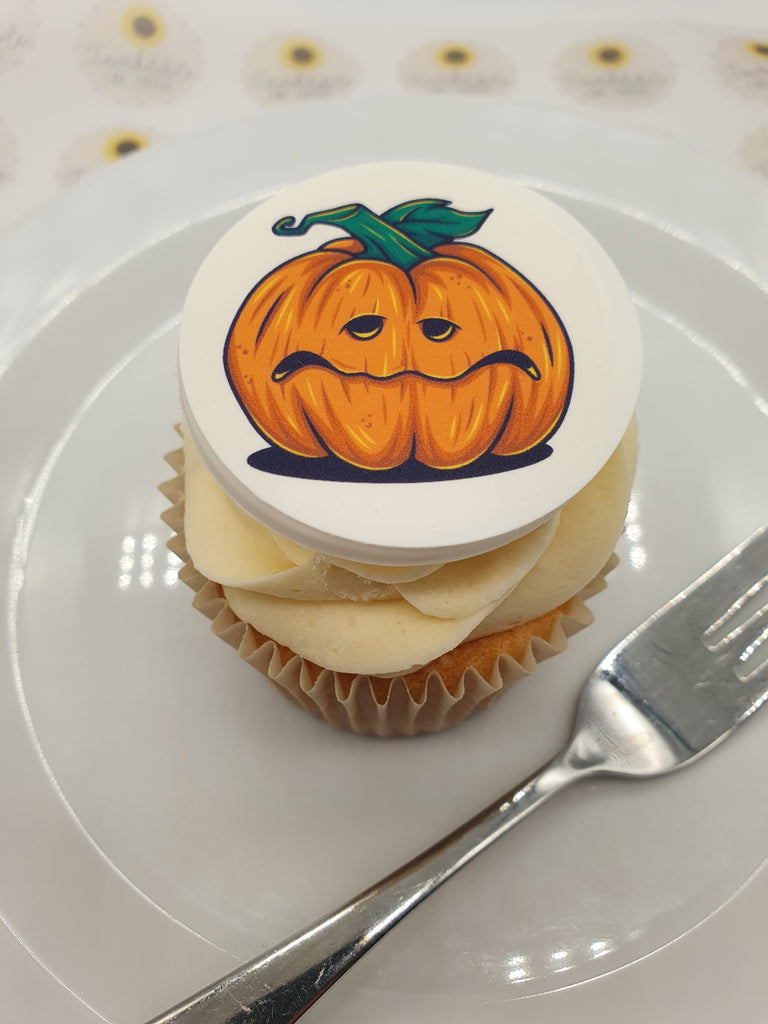 Pumpkin faces edible cake/cupcake toppers