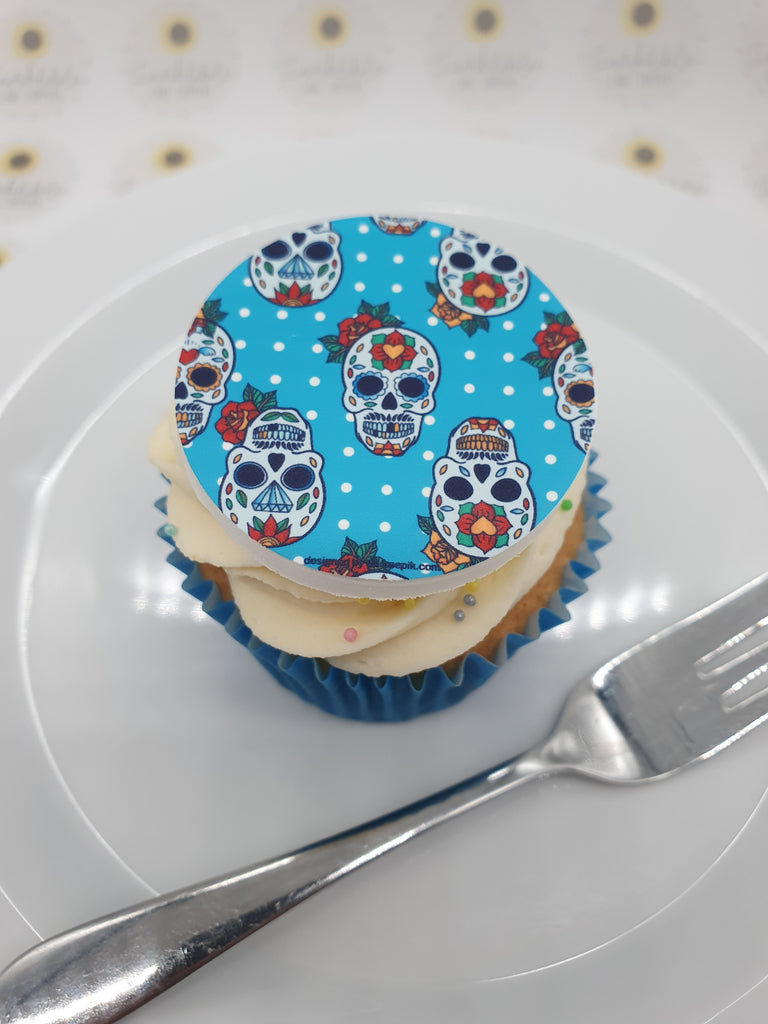 HALLOWEEN - DAY OF THE DEAD - Edible cake and cupcake toppers