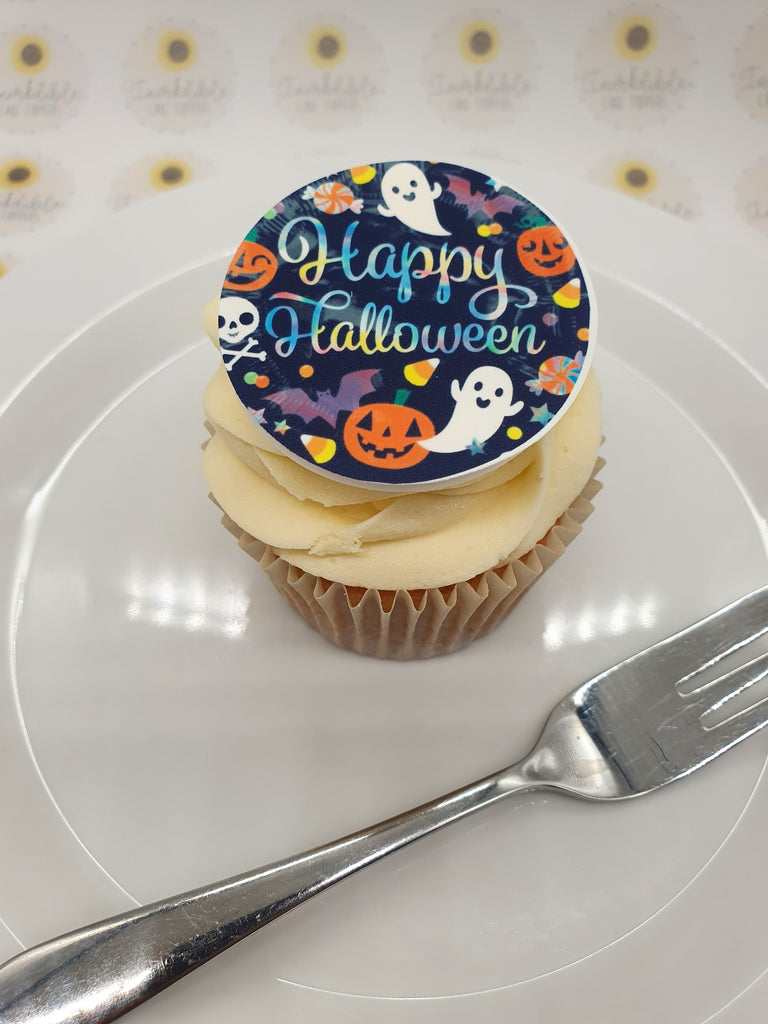 Spooky Black Edible Cupcake Toppers