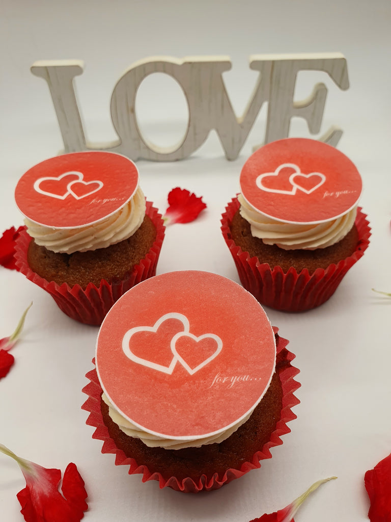 For You Valentine Cake and Cupcake Toppers
