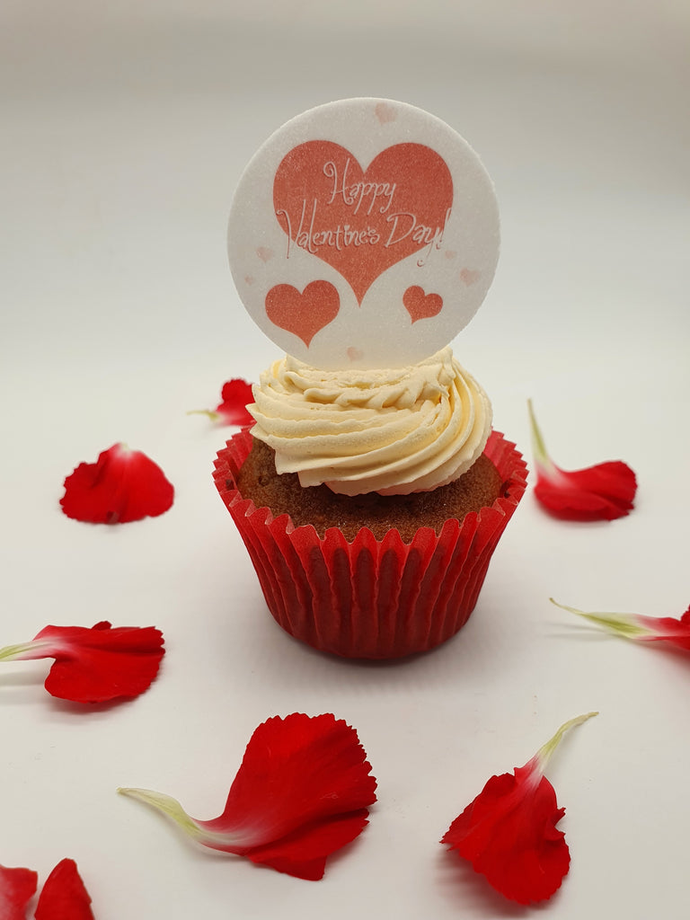 3 Hearts Valentine Cake and Cupcake Toppers