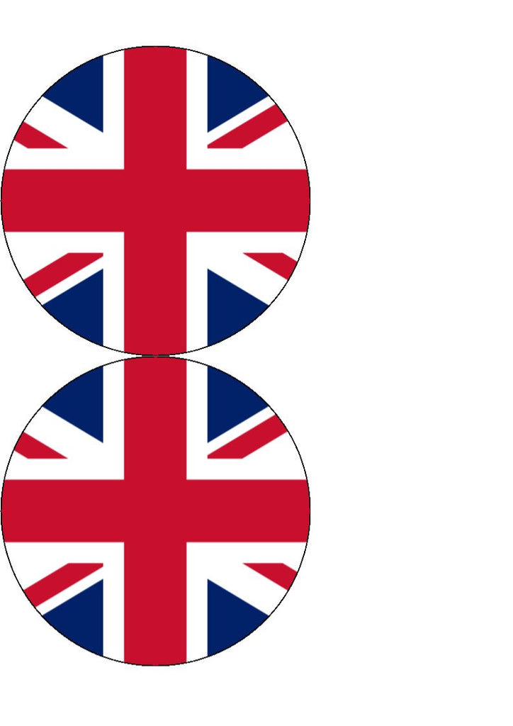 Union Jack Cake & Cupcake Toppers