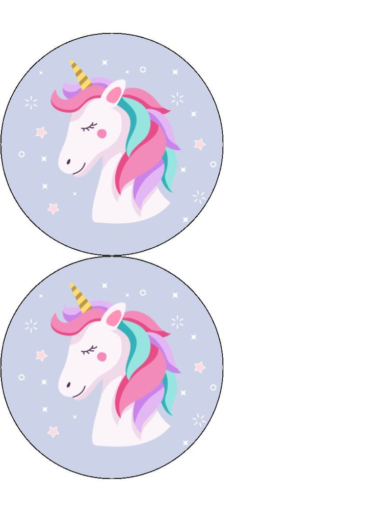 Unicorns - Design 1 - Edible Cake Toppers
