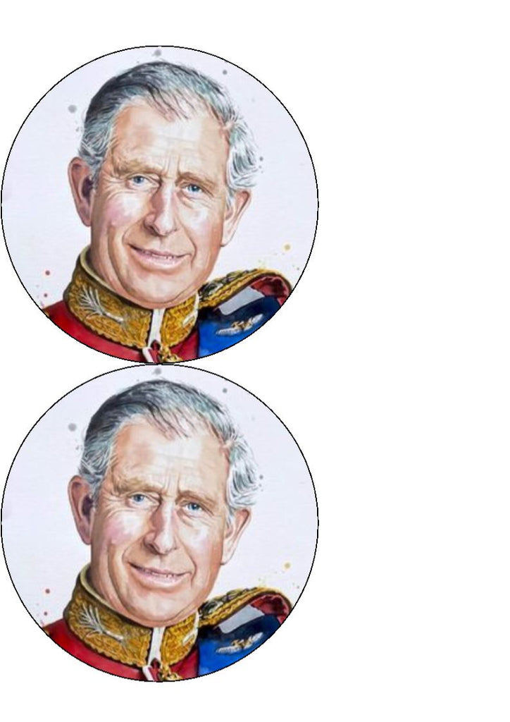King Charles Photo Coronation Cake Toppers