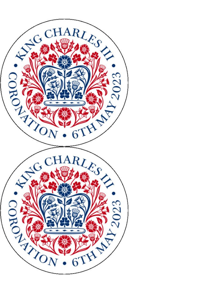 King Charles Coronation Cake Toppers