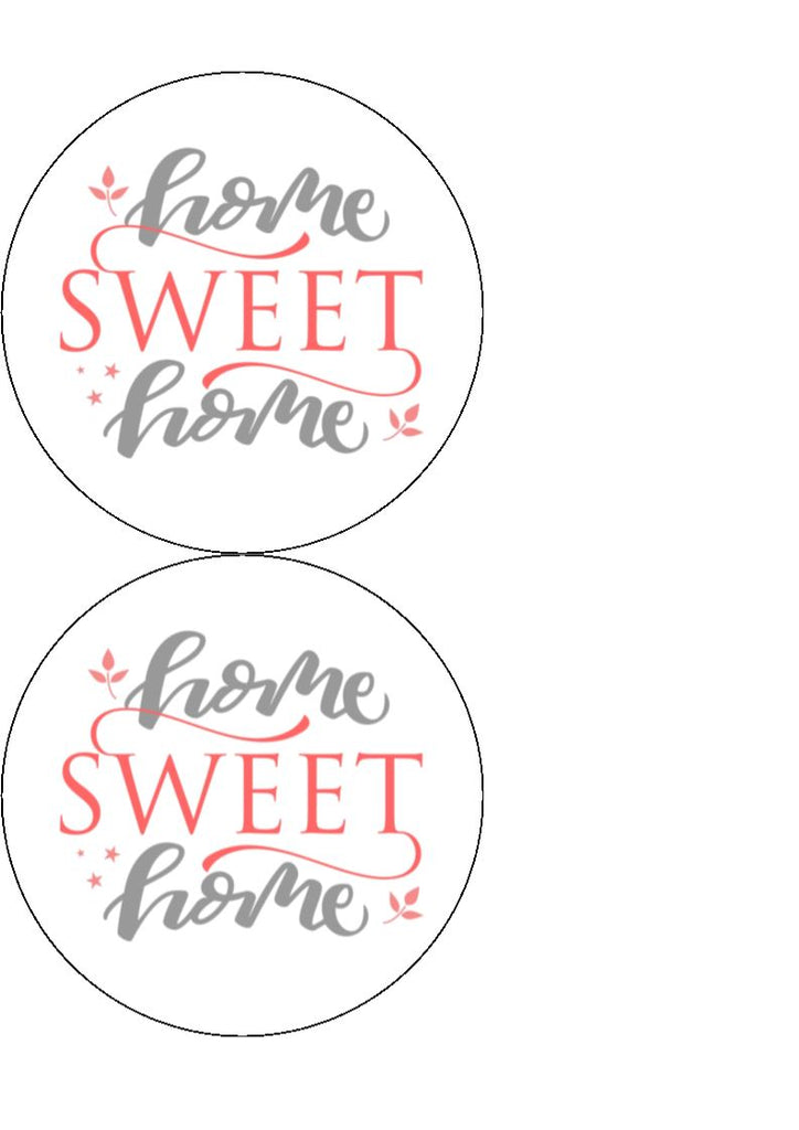 Happy New Home - Design 1 - edible cake/cupcake toppers