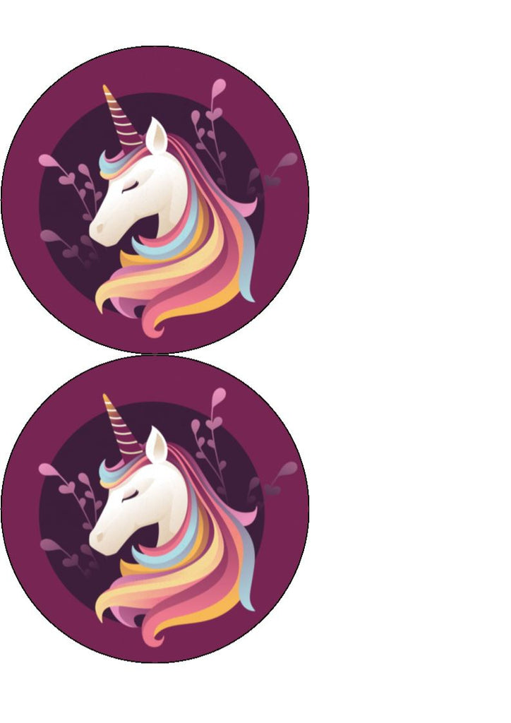 Unicorns - Design 2 - Edible Cake Toppers