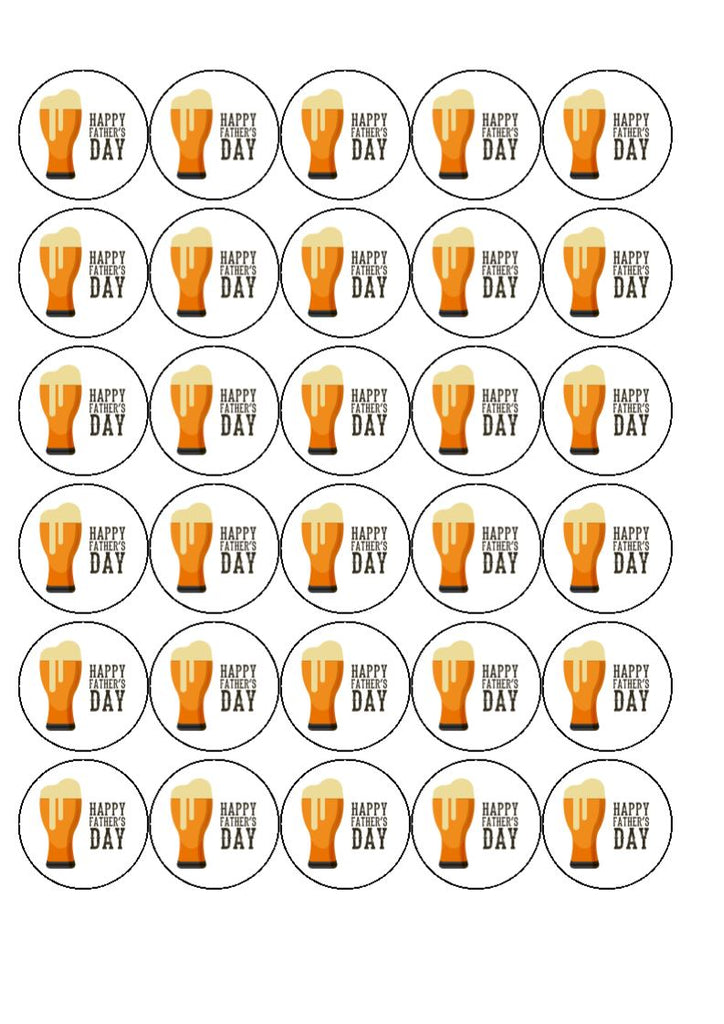 Father's Day - Design 15 - edible cake/cupcake toppers (also available as cocktail/beer toppers)