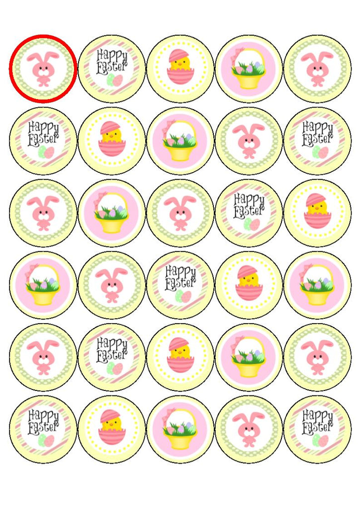 Easter Mix Edible Cupcake and Cake Toppers