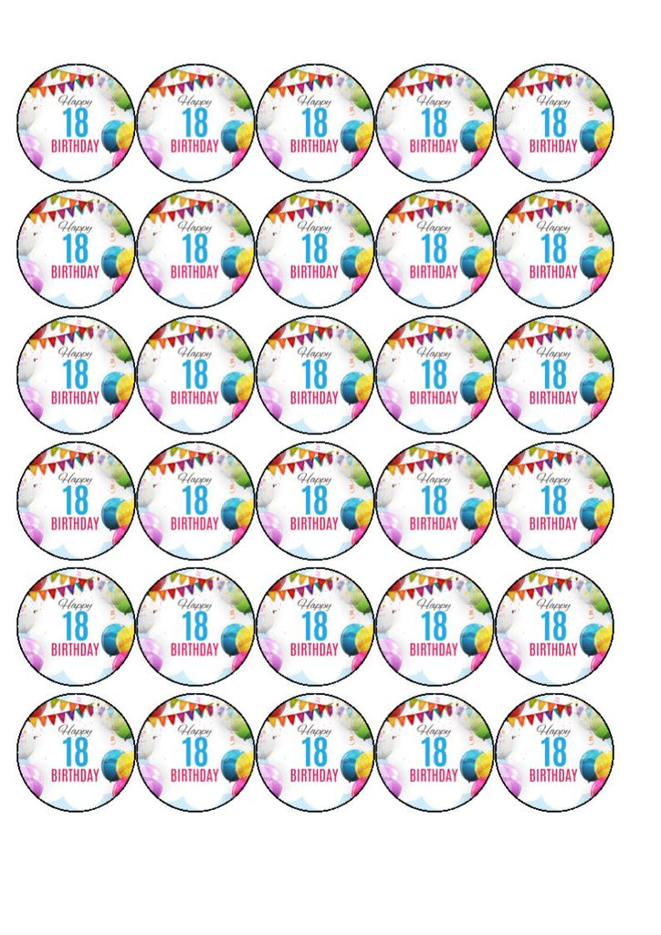 18th Birthday Cake Toppers - Party Design