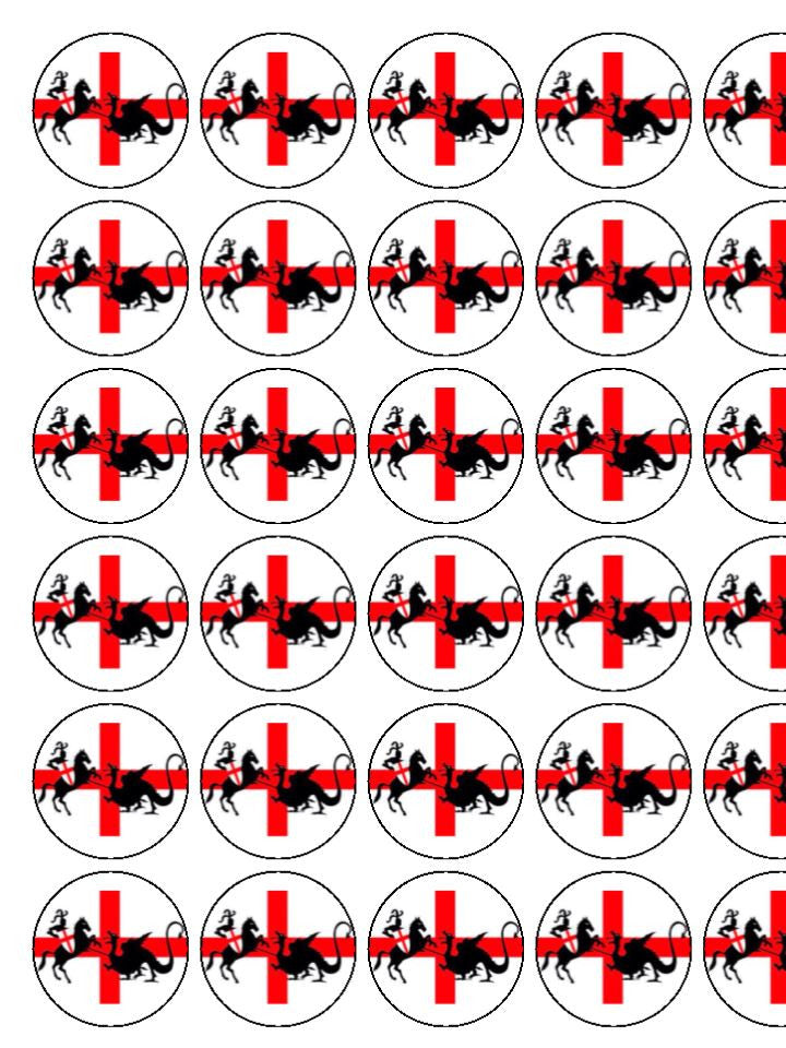 St George's Day & The Dragon Edible Cake & Cupcake Toppers