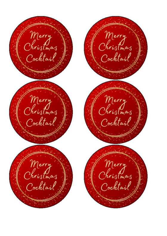 Wedding & Celebrations :: Party Supplies :: Merry Christmas Edible Cocktail  Toppers Edible Drink Floats Christmas Parties, Office Holiday Party, Melt  Away Drink topper Christmas Wreath