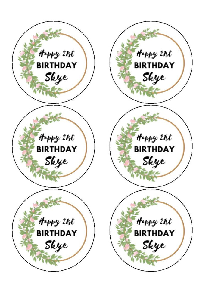 Birthday - Edible Drink Toppers - Design 5