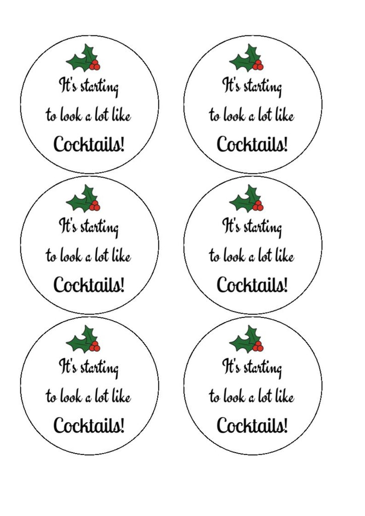 It's starting to look a lot like Cocktails!  - edible drink toppers