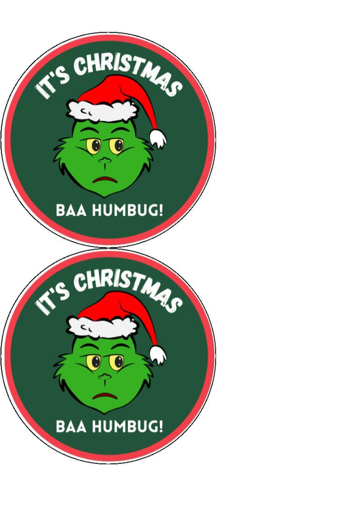 Baa Humbug Christmas!  - edible drink toppers