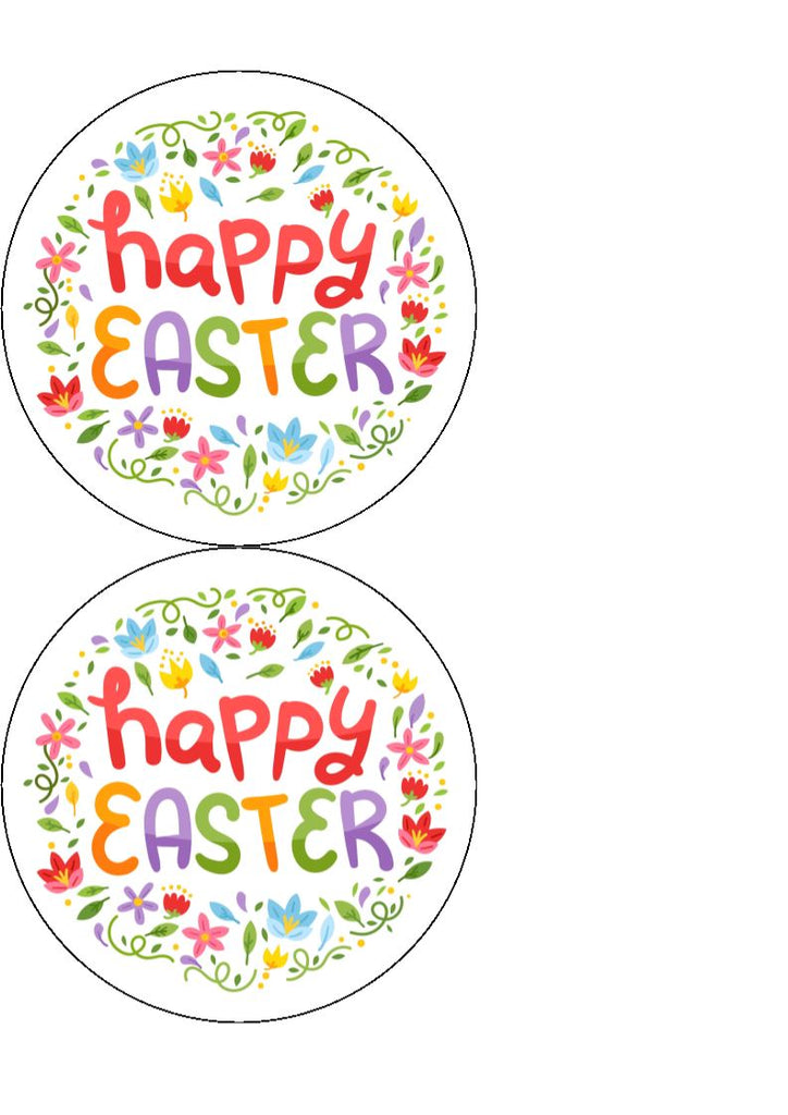 NEW!! Happy Easter Edible Cupcake and Cake Toppers