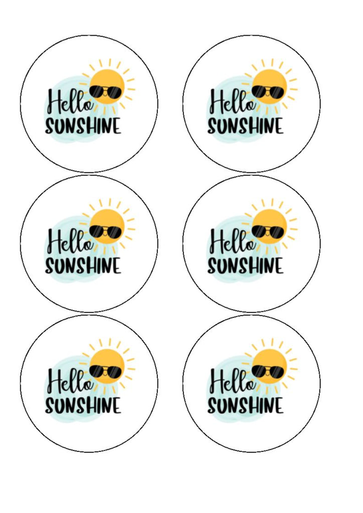 Drink/Cocktail Toppers - Hello Sunshine!