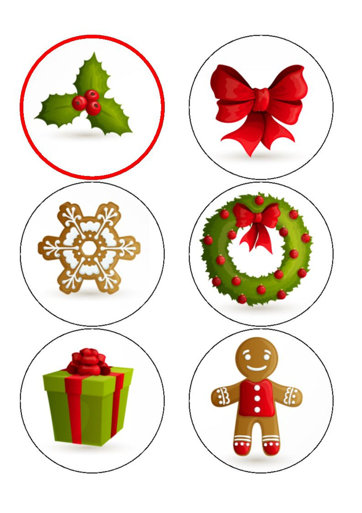 Christmas mix - edible drink toppers
