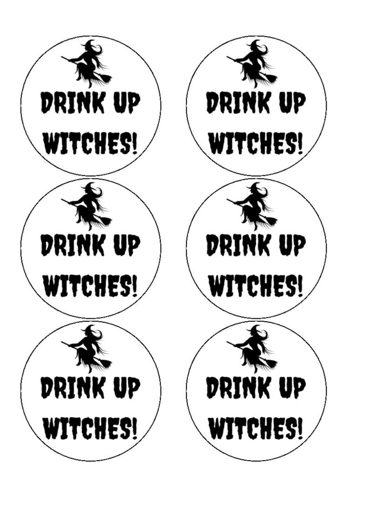 Halloween Edible Drink Toppers - Drink Up Witches!