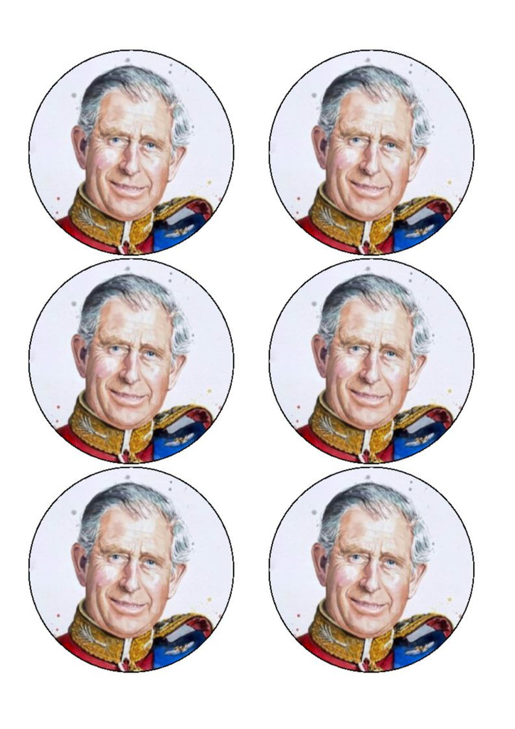 King Charles Photo Coronation Cake Toppers