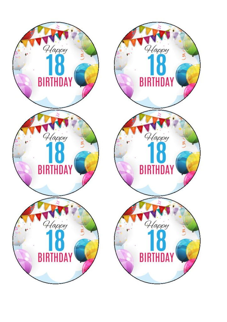 18th Birthday Cake Toppers - Party Design