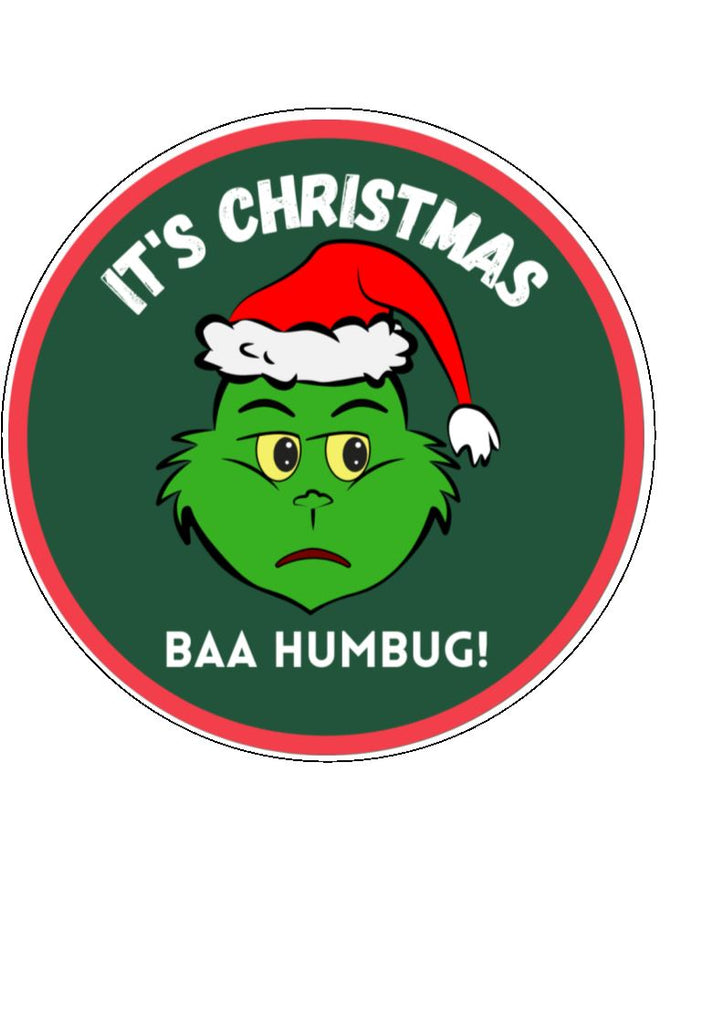 Baa Humbug Christmas!  - cake and cupcake toppers