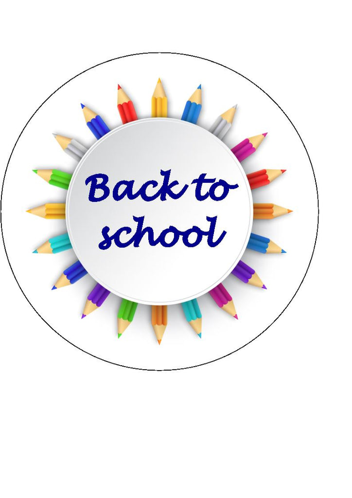 Back to school - design 6 - edible cake/cupcake toppers