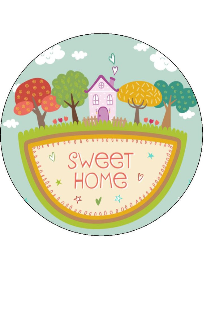 Happy New Home - Design 5 - edible cake/cupcake toppers