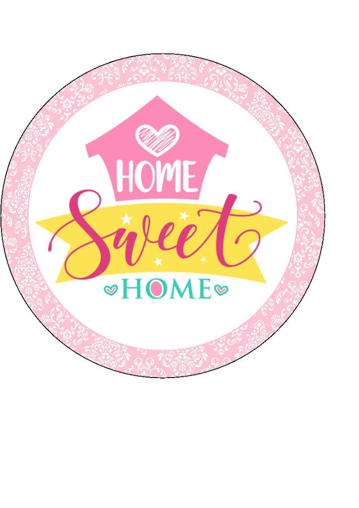 Happy New Home - Design 2 - edible cake/cupcake toppers