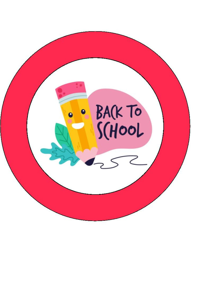 Back to school design 3 - edible cake/cupcake toppers