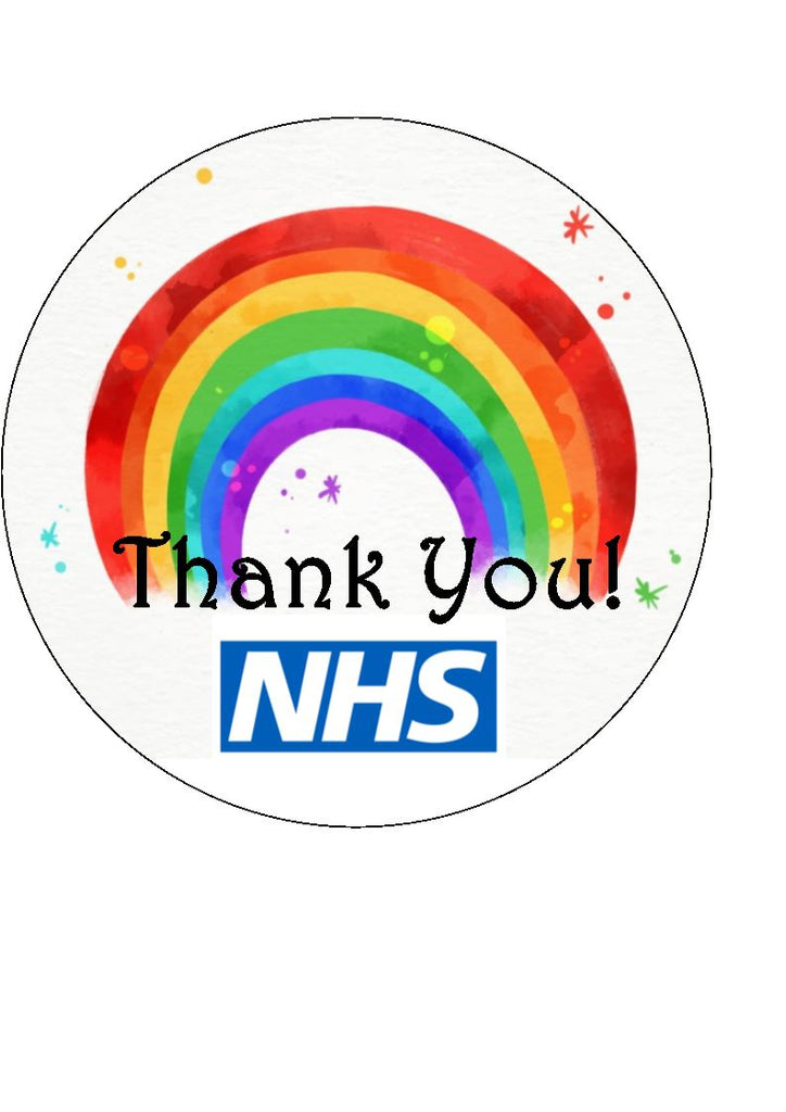 Thank You - NHS - edible cake/cupcake toppers