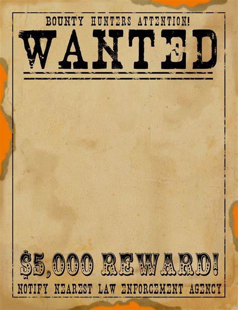 Wanted Poster - Edible A3 or A4 Cake Topper -  Upload or send your own images/photos and text