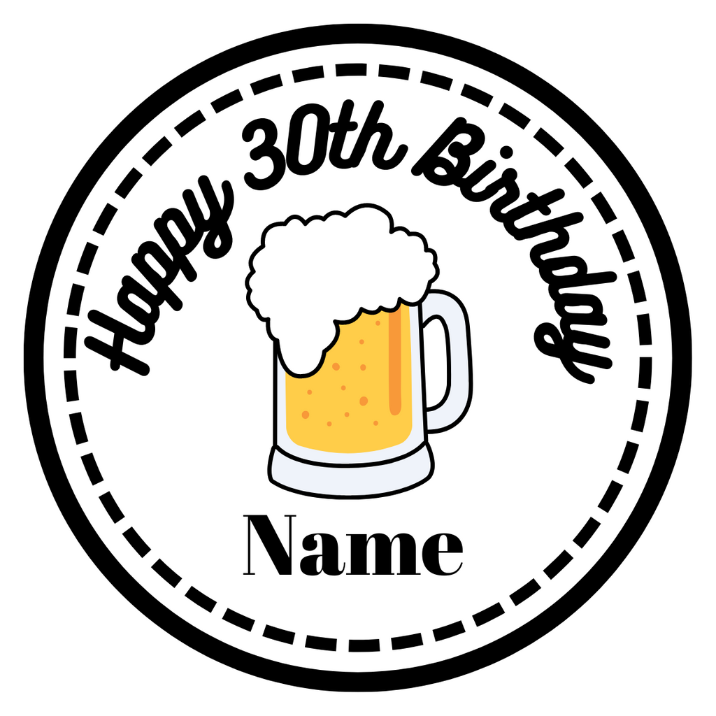 30th Birthday Cake Toppers - Beer