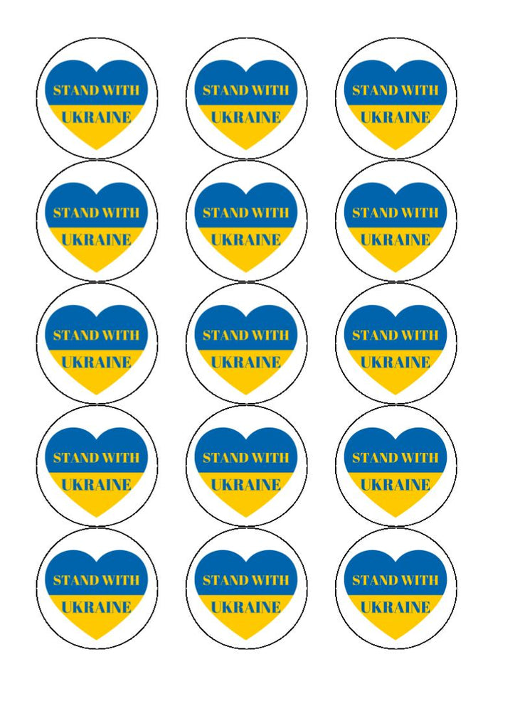 Ukraine Option 4 - Edible Cake & Cupcake Toppers - 100% OF PROFITS ON THIS PRODUCT WILL GO TO A CHARITY TO HELP THE UKRAINE. STOP WAR