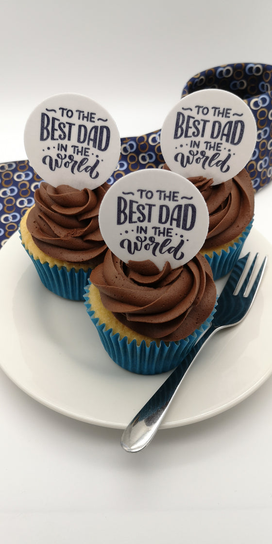 Father's Day - Design 10 - edible cake/cupcake toppers