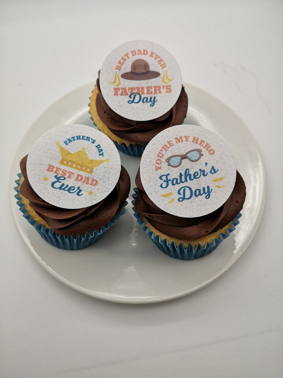 Father's Day - Design 7 - edible cake/cupcake toppers