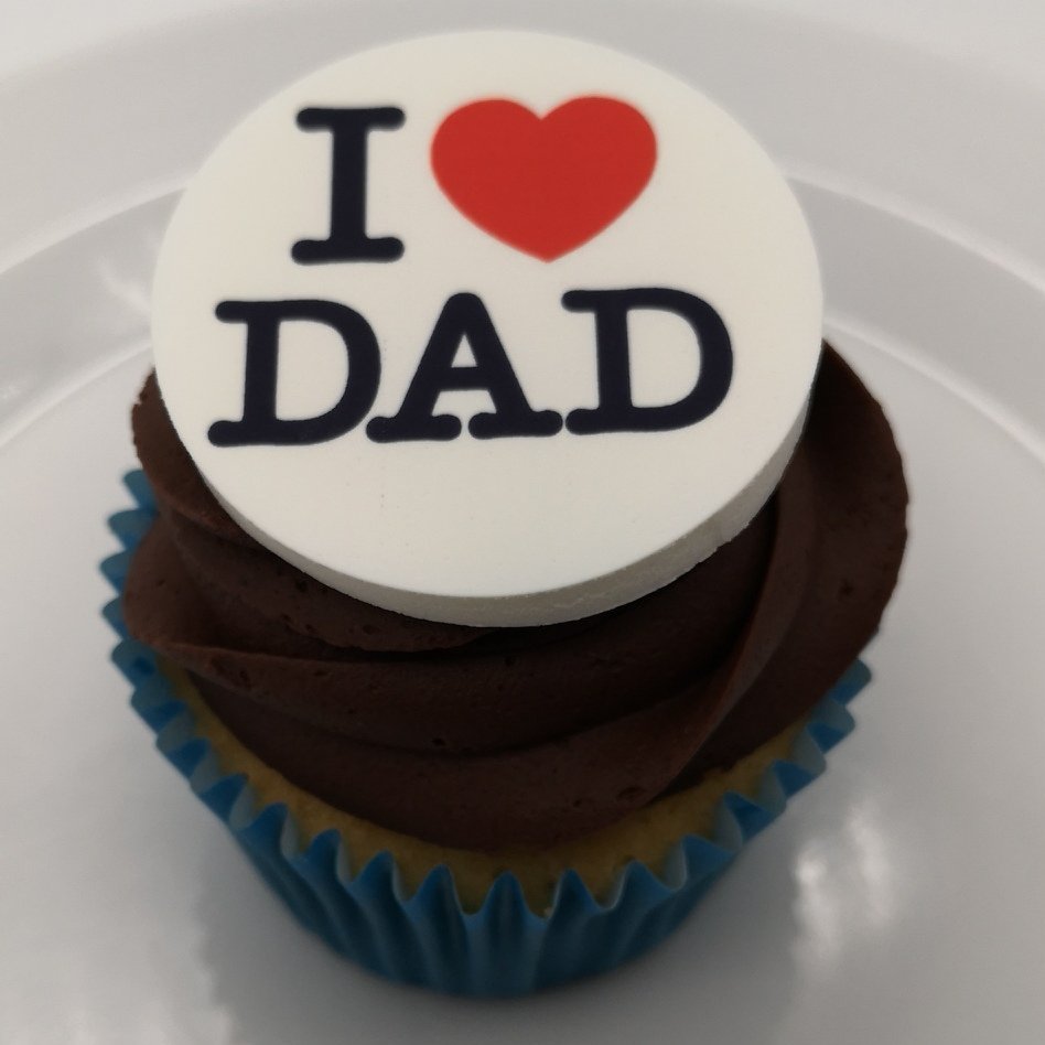 Father's Day I Love Dad Edible Cake & Cupcake Toppers