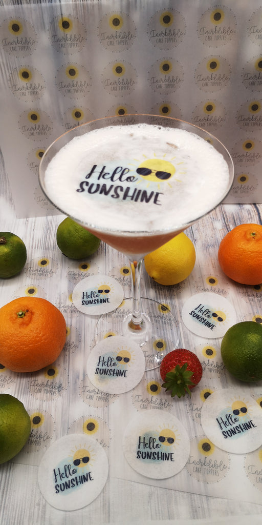 Drink/Cocktail Toppers - Hello Sunshine!