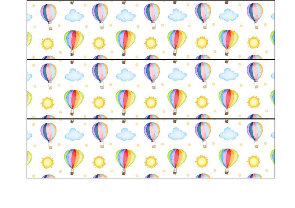 Cake Ribbons - Edible Fondant Strips - Rainbow Balloons