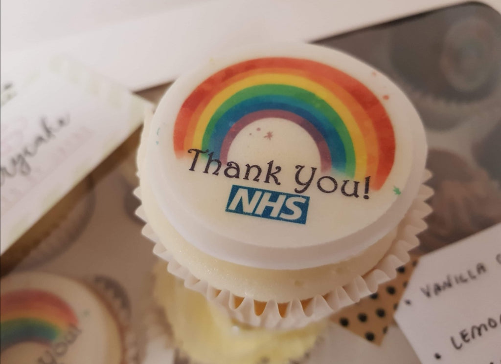 Thank You - NHS - edible cake/cupcake toppers