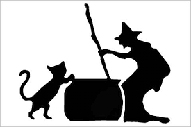 Halloween Witch's Cat Edible Cake & Cupcake Toppers