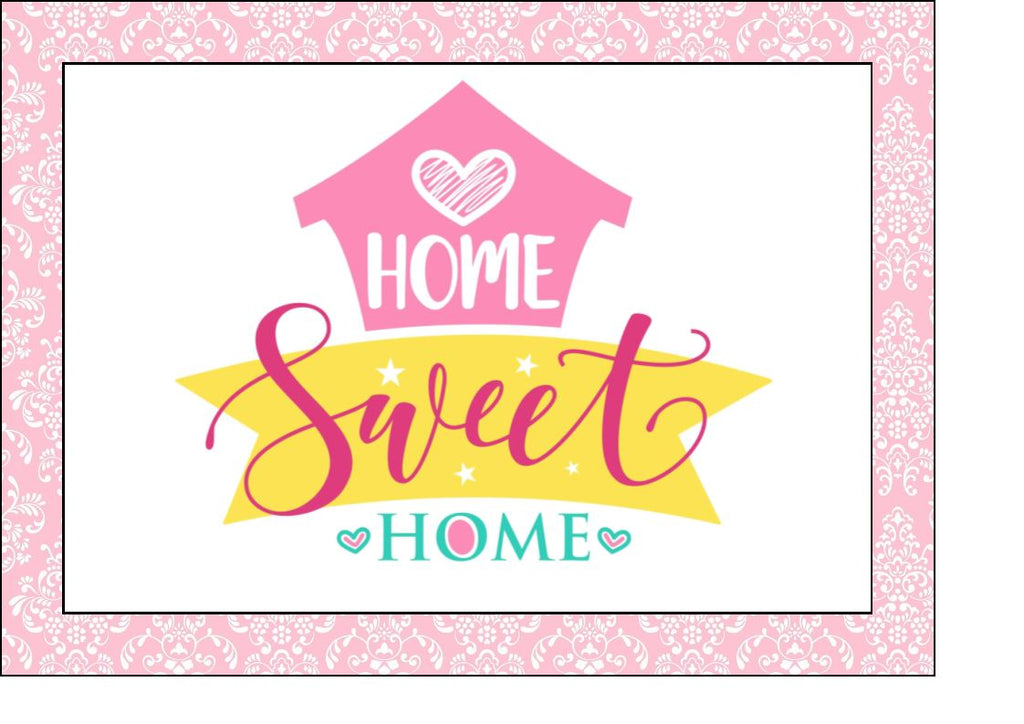 Happy New Home - Design 2 - edible cake/cupcake toppers