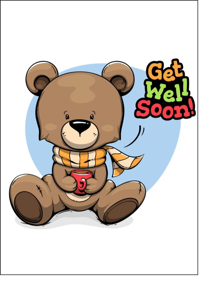 Get Well Soon - Design 3 - Edible Cake/Cupcake Toppers