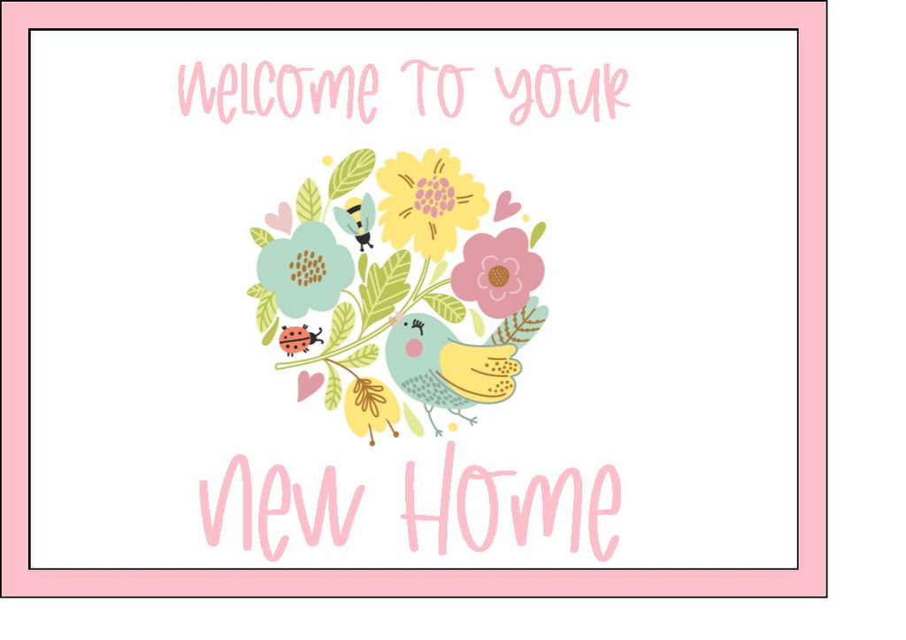Happy New Home - Design 8 - edible cake/cupcake toppers