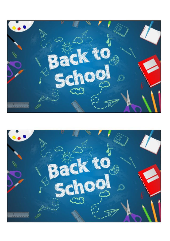 Back to school design 2 - edible cake/cupcake toppers