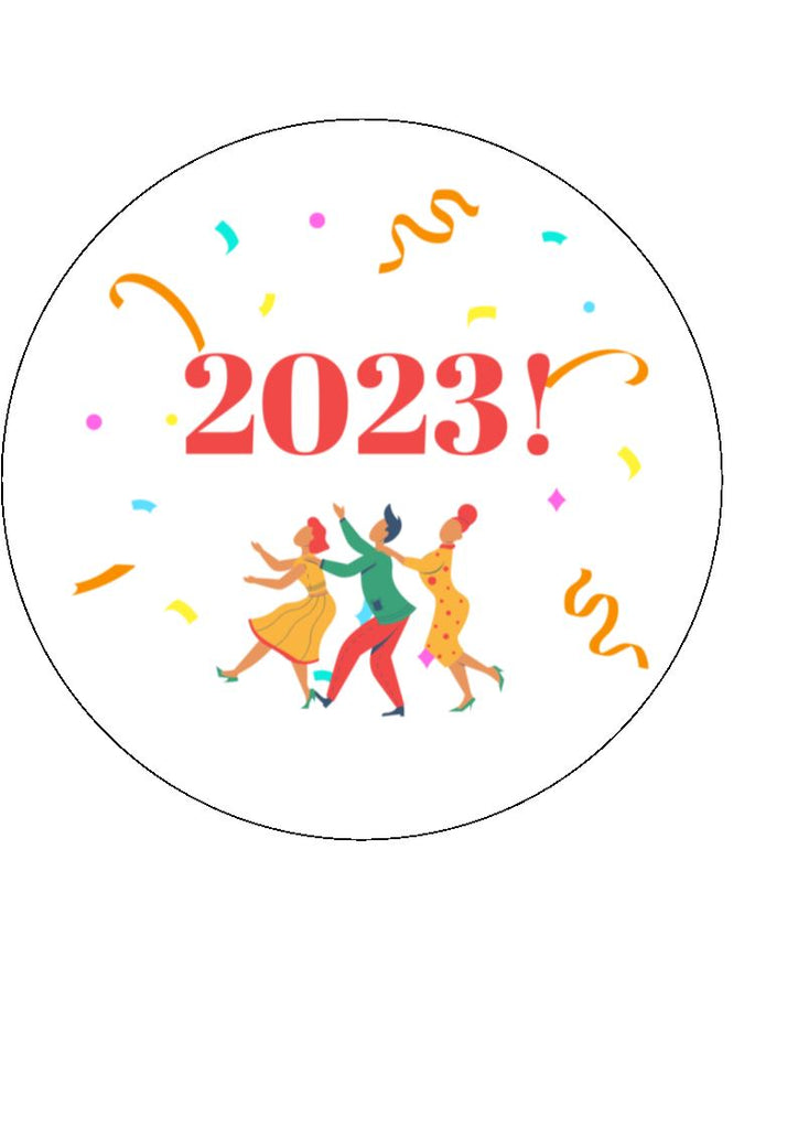 NEW YEAR 2023 Edible Drink Toppers - DESIGN 6